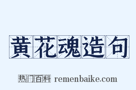 黄花魂造句是什么意思的图片